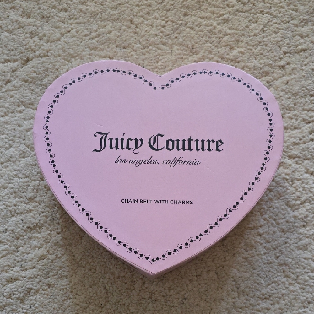 🩷Juicy Couture🩷 CHAIN BELT in Pink Heart-Shaped Box